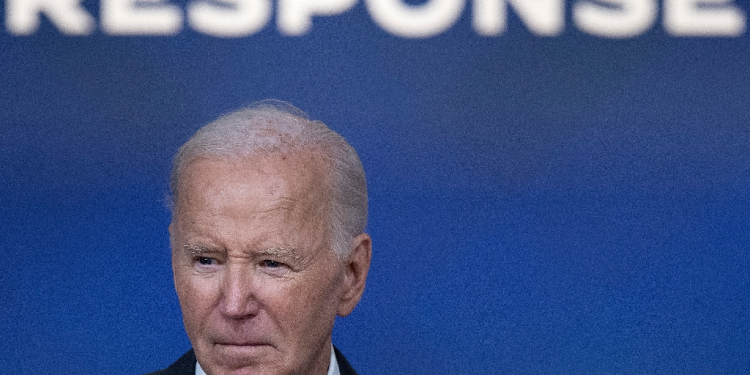 Joe Biden got a good laugh from the White House press corps when he joked that he was back in the race to be president / ©AFP