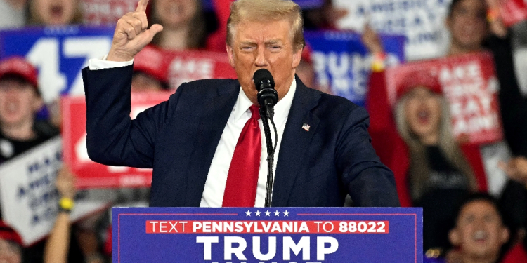 Republican US presidential candidate Donald Trump addressed a rally in Reading, Pennsylvania, a critical battleground state that he has visited multiple times during the 2024 campaign / ©AFP