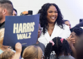 US singer Lizzo attends a get-out-the-vote rally with Vice President Kamala Harris in Detroit, Michigan / ©AFP