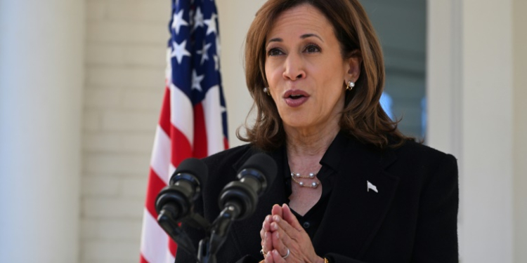 US Vice President Kamala Harris slammed her election rival Donald Trump for his 'incredibly dangerous' comments that allegedly invoked Nazi leader Adolf Hitler. ©AFP