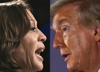 US Vice President Kamala Harris and former president Donald Trump have been on a blitz of new and traditional media as they woo undecided voters / ©AFP