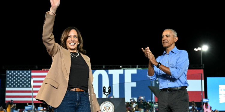 The Harris campaign hopes former president Barack Obama will reverse fears of eroding support among Black voters / ©AFP