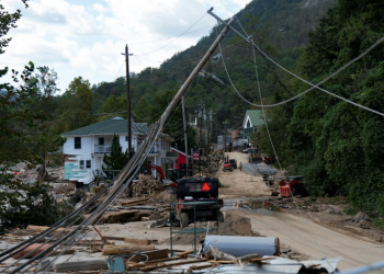 Parts of Chimney Rock in North Carolina were destroyed by raging floodwaters from deadly Hurricane Helene, a storm which has devastated several parts of the US Southeast. ©AFP