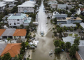 The small town on Siesta Key, with a population of roughly 5,000, was hit hard by dual hurricanes Helene and Milton. ©AFP