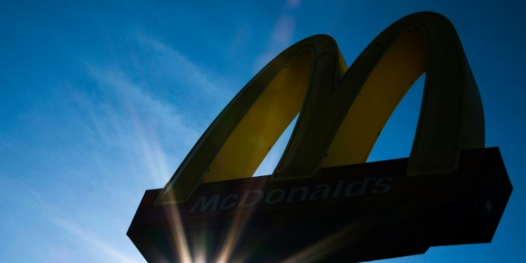 The McDonald's logo is pictured in front of a store in Dearborn, Michigan on October 17, 2024. ©AFP