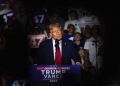 Former US president Donald Trump speaks at a campaign rally in Atlanta, Georgia with just eight days before the November 5, 2024 presidential election / ©AFP