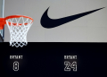 Nike shares fell as it signaled a turnaround from a rocky period would take time . ©AFP