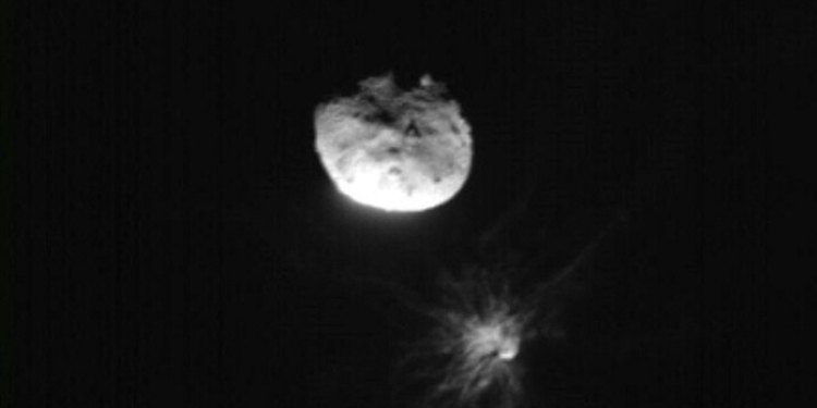 The asteroid Dimorphos was successfully deflected by humanity's first test of Earth's planetary defences. ©AFP