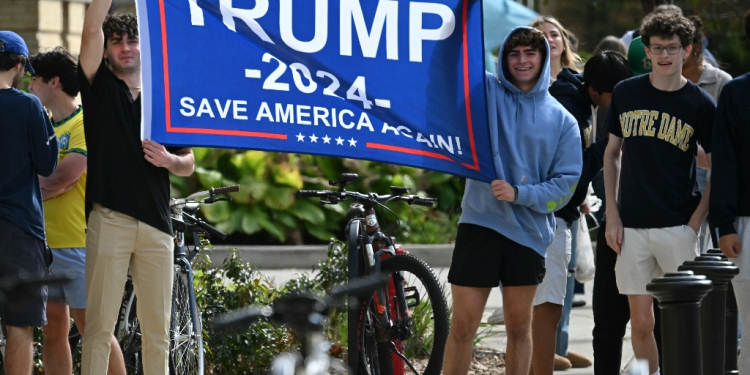 Young men have moved in unexpected numbers to the right in US politics, providing Donald Trump with fertile new ground / ©AFP