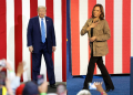 Donald Trump and Kamala Harris are caught in one of the tightest US elections in memory / ©AFP