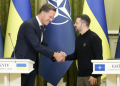 In a major show of support for Kyiv, Rutte visited the Ukrainian capital for his maiden trip as new NATO head. ©AFP