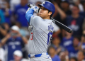 Los Angeles Dodgers superstar Shohei Ohtani hits his 50th home run of the Major League Baseball season. ©AFP