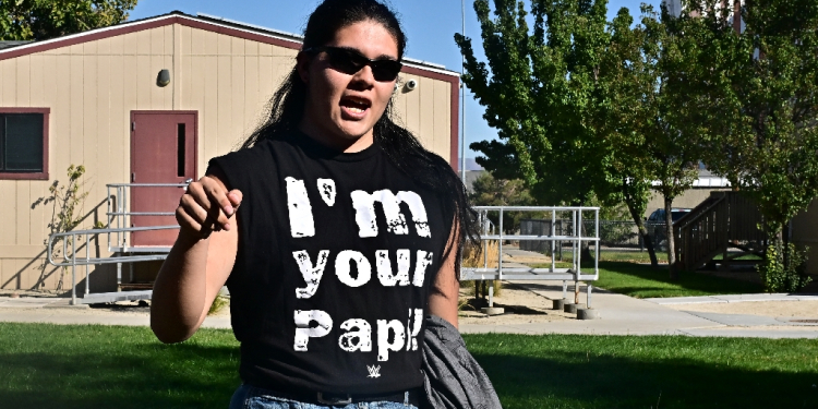 First-time voter Caiden John, of the Native American Pyramid Lake Paiute Tribe. / ©AFP