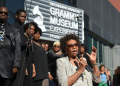 Singer Cissy Houston performs on October 19, 2017, in Newark, New Jersey. ©AFP