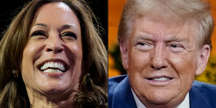 Kamala Harris said America is ready to move on from Donald Trump  / ©AFP