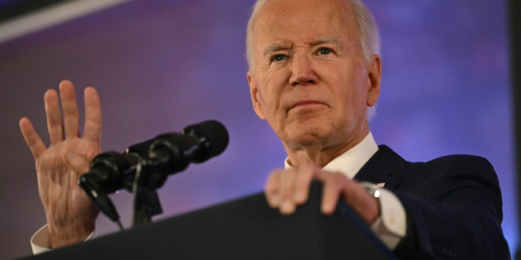 US President Joe Biden said he would "never stop working to make higher education affordable". ©AFP