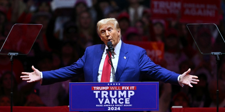 Donald Trump is in swing-state Georgia after an often dark rally in Madison Square Garden / ©AFP