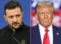 Ukraine's President Volodymyr Zelensky (L) and US President-elect Donald Trump spoke shortly after the latter's election. ©AFP