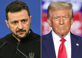 Ukraine's President Volodymyr Zelensky (L) and US President-elect Donald Trump spoke shortly after the latter's election. ©AFP