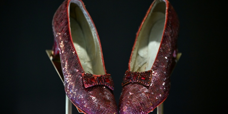 Judy Garland's ruby slippers from 'The Wizard of Oz' could fetch $3 million at auction next month. ©AFP