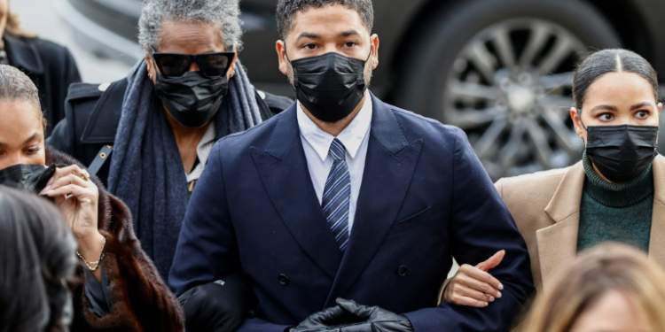 Smollett, who has always maintained his innocence, was found guilty in December 2021 of crimes related to a false claim of a hate crime. ©AFP