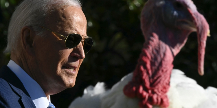 US President Joe Biden hosts traditional pardon of a Thanksgiving turkey / ©AFP