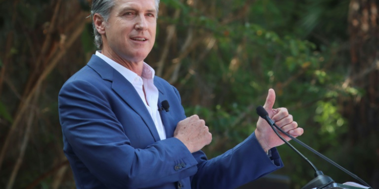 California Governor Gavin Newsom says his liberal state will fight 'unlawful' policies from the incoming Donald Trump administration in Washington. ©AFP