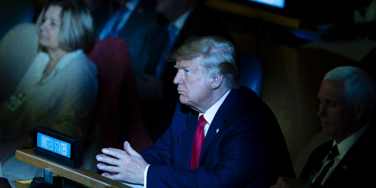 Then-president Donald Trump attends the 2019 UN Climate Action Summit in New York / ©AFP