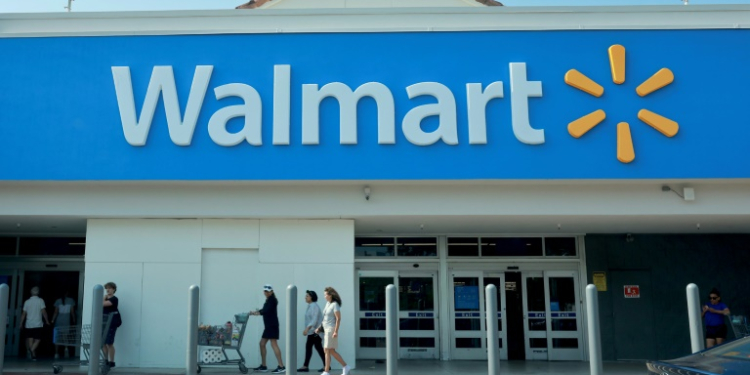 Shares of Walmart rose as it reported higher profits and lifted its forecast. ©AFP