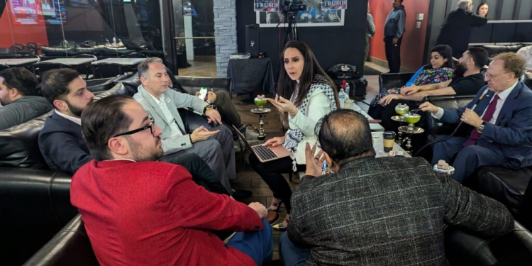 Supporters of former US president Donald Trump attended a late-night hookah bar election watch party in Dearborn, Michigan / ©AFP