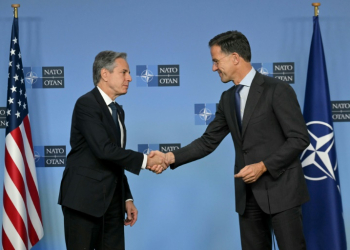 US Secretary of State Antony Blinken addressed reporters alongside NATO chief Mark Rutte. ©AFP