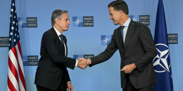 US Secretary of State Antony Blinken addressed reporters alongside NATO chief Mark Rutte. ©AFP