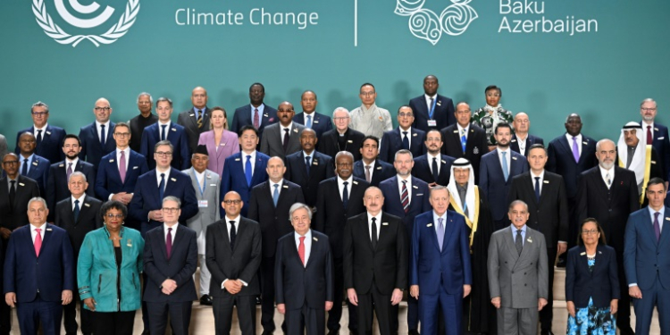 Just a handful of leaders from G20 nations -- which account for nearly 80 percent of the world's planet-heating emissions -- are expected over two days in Baku. ©AFP