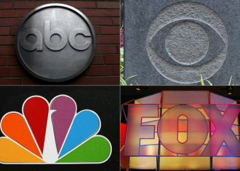 In the US, major TV networks like NBC, ABC, CBS and FOX cover the entire country, but are operated by local affiliates. ©AFP