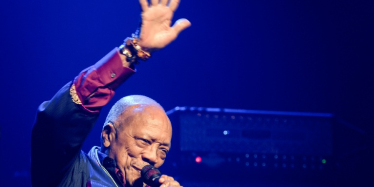 US producer Quincy Jones -- seen at the Montreux Jazz Festival in June 2019 in Switzerland -- influenced the music world in many genres for decades. ©AFP