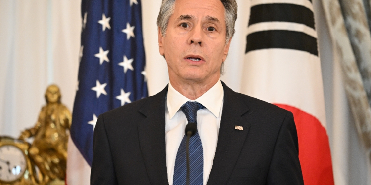 US Secretary of State Antony Blinken speaks to the press at the State Department in October 2024 / ©AFP