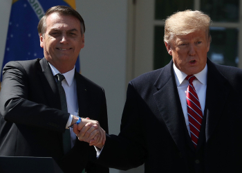 Brazilian ex-president Jair Bolsonaro (left) says he was rooting for Donald Trump in the US election / ©AFP