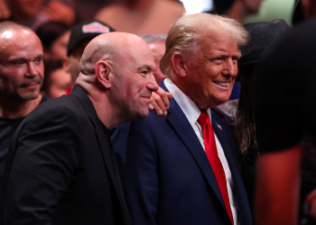 President-elect Donald Trump attended the UFC 309 fight on Saturday with his supporter and UFC chief executive Dana White / ©AFP