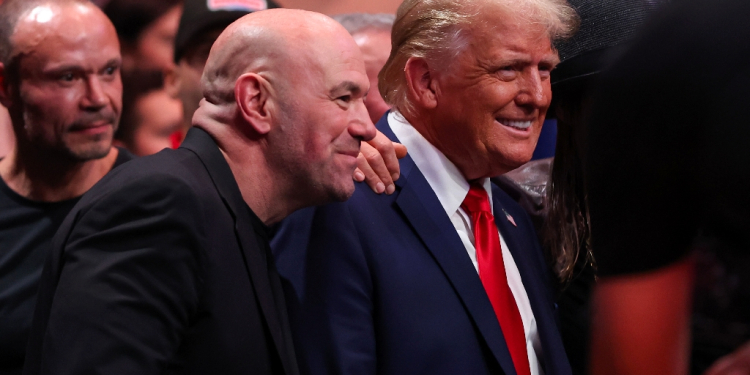 President-elect Donald Trump attended the UFC 309 fight on Saturday with his supporter and UFC chief executive Dana White / ©AFP