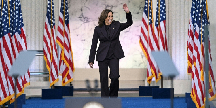 US Vice President Kamala Harris arrives to speak at Howard University in Washington, DC / ©AFP