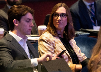 Representative-elect Sarah McBride (R),is the first openly trans member of the US Congress / ©AFP