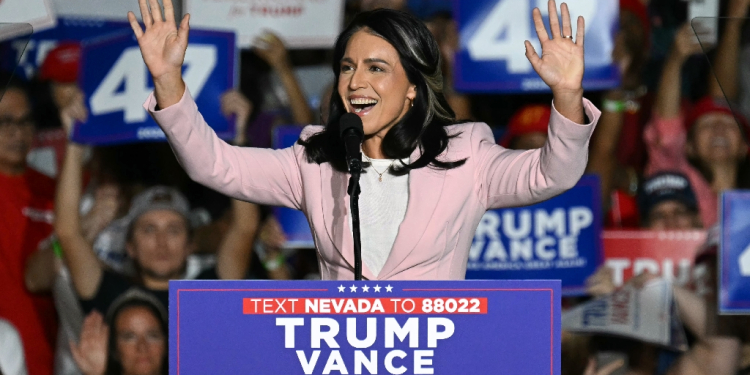 Former US Representative Tulsi Gabbard defies simple party categorization -- a war veteran who denounces war, a Democrat turned Republican, a vegan climate activist who denounces liberal values, and an establishment skeptic sent to lead part of it / ©AFP