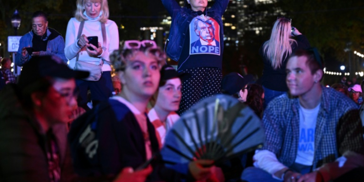 A long queue snaked along the main avenue leading to the Philadelphia Museum of Art, outside which the vice president was due to address a crowd late in the evening. ©AFP