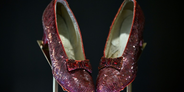 The ruby slippers worn by US actor Judy Garland in the 1939 film 'The Wizard of Oz' were sold at auction for a record figure of $32.5 million. ©AFP