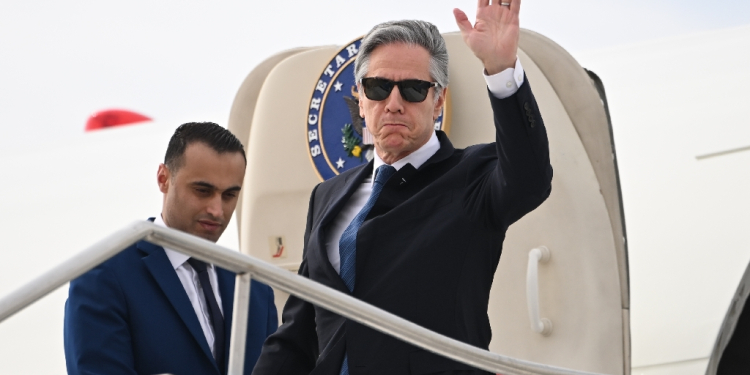 US Secretary of State Antony Blinken arrives in Jordan at the start of a Syria crisis tour. / ©AFP