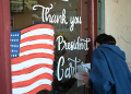 A mural in memory of Jimmy Carter is painted on a storefront at the Jimmy Carter National Historic Park in Plains, Georgia, on December 30, 2024 / ©AFP