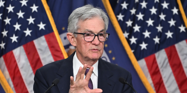 US Fed Chair Jerome Powell told reporters that the inflation rate remained 'somewhat elevated' / ©AFP