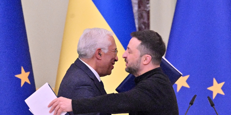 Zelensky made the comments after talks with visiting EU chiefs / ©AFP