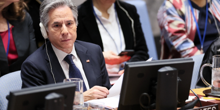 US Secretary of State Antony Blinken attends a UN Security Council session  / ©AFP