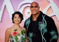 US actors Auli'i Cravalho (L) and Dwayne Johnson pose on the red carpet at the UK premier of "Moana 2," in London in November 2024. ©AFP